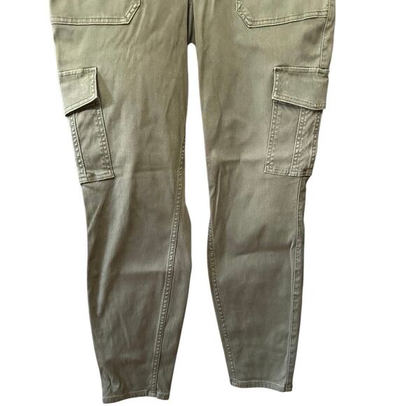Spanx Stretch Twill Ankle Cargo Pants 20311R Olive Green Size 1X - Picture 10 of 12